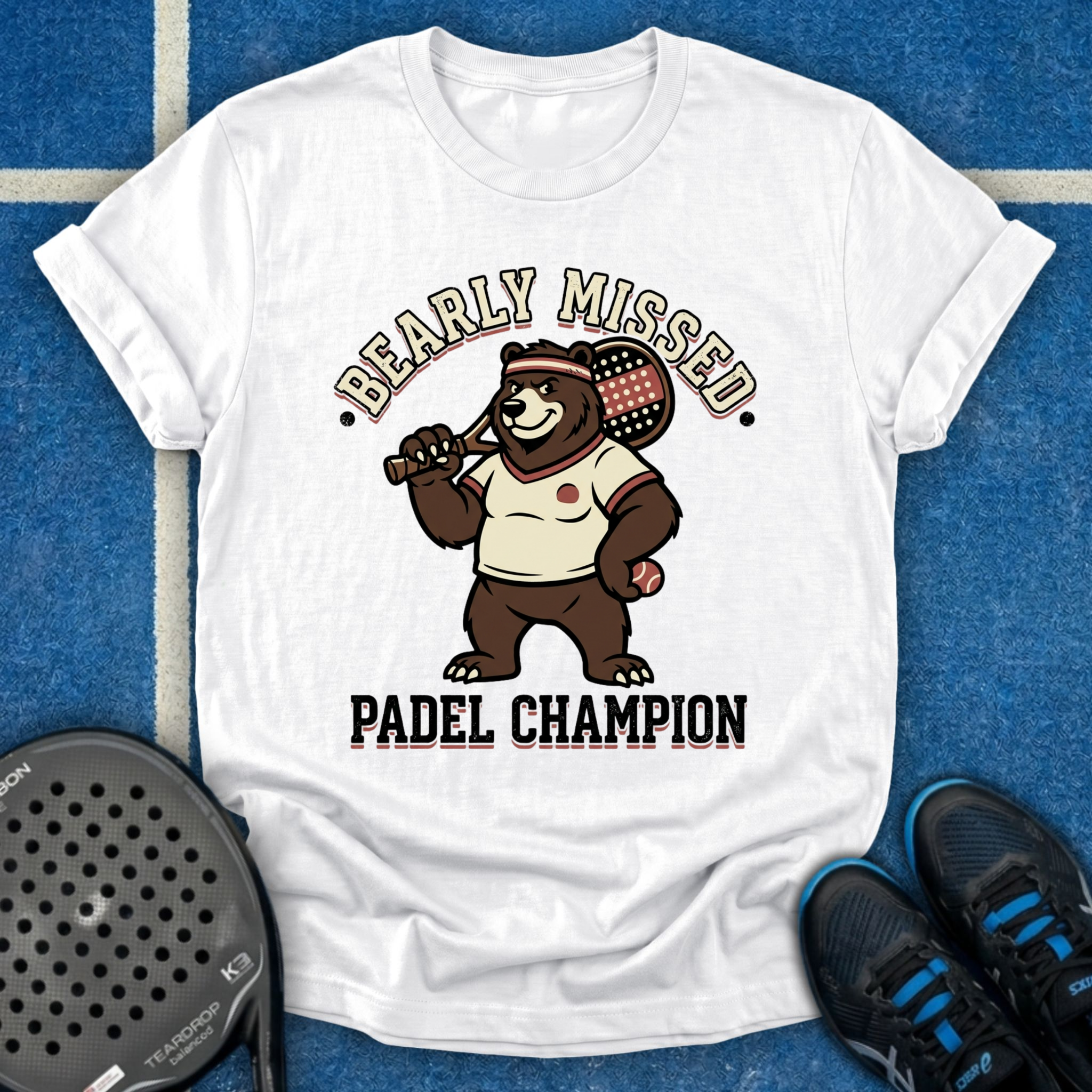 Retro Bear Padel Champion T-Shirt