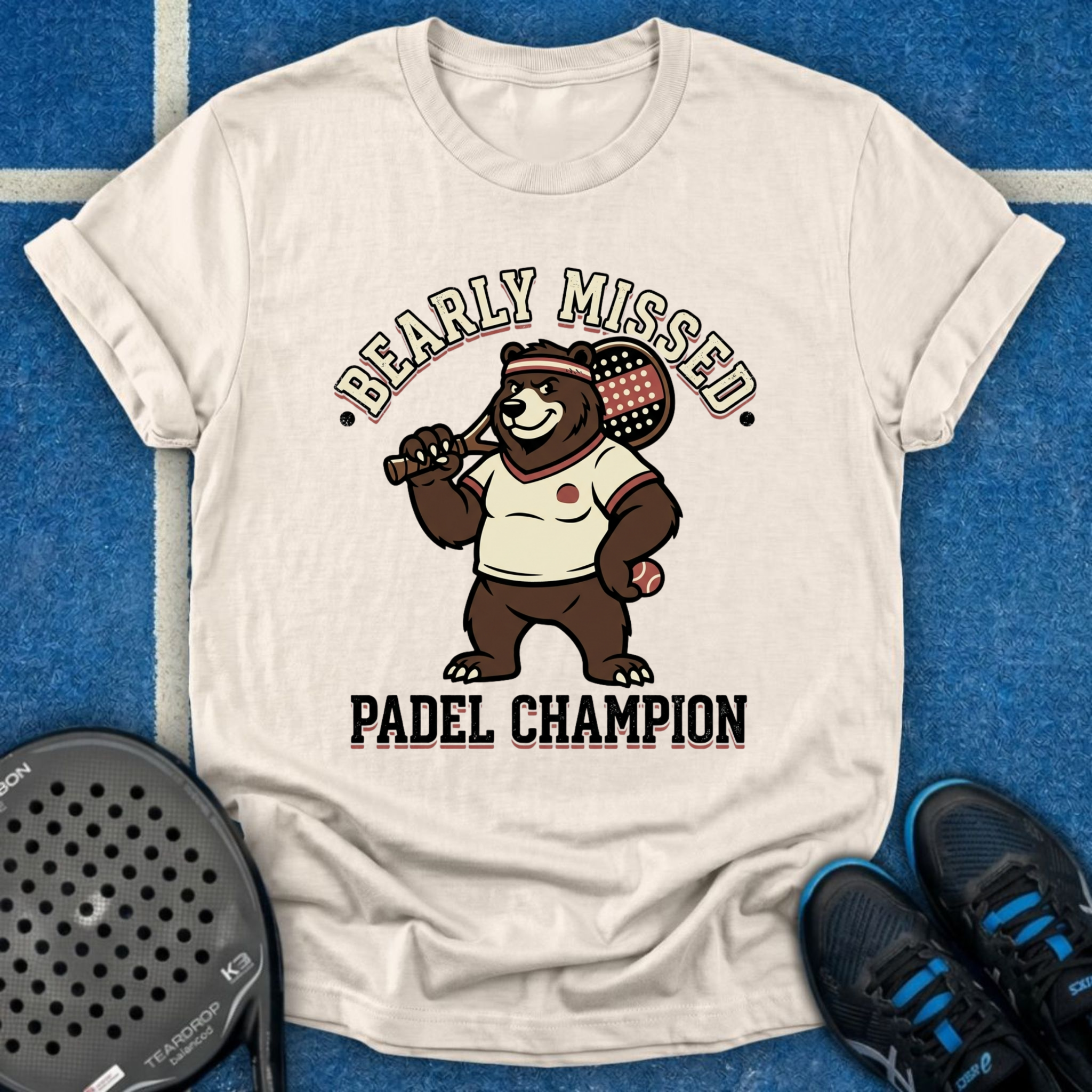 Retro Bear Padel Champion T-Shirt