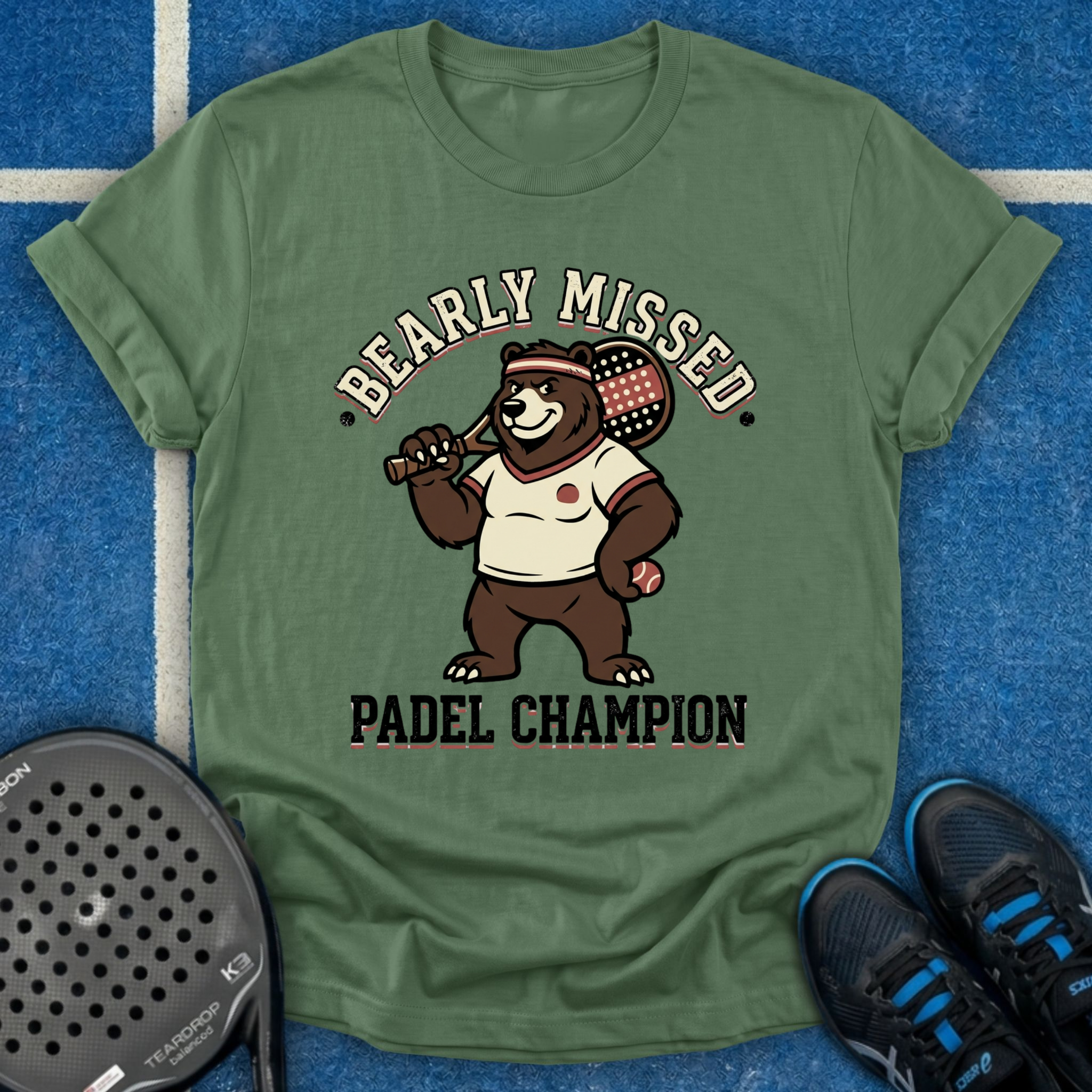 Retro Bear Padel Champion T-Shirt