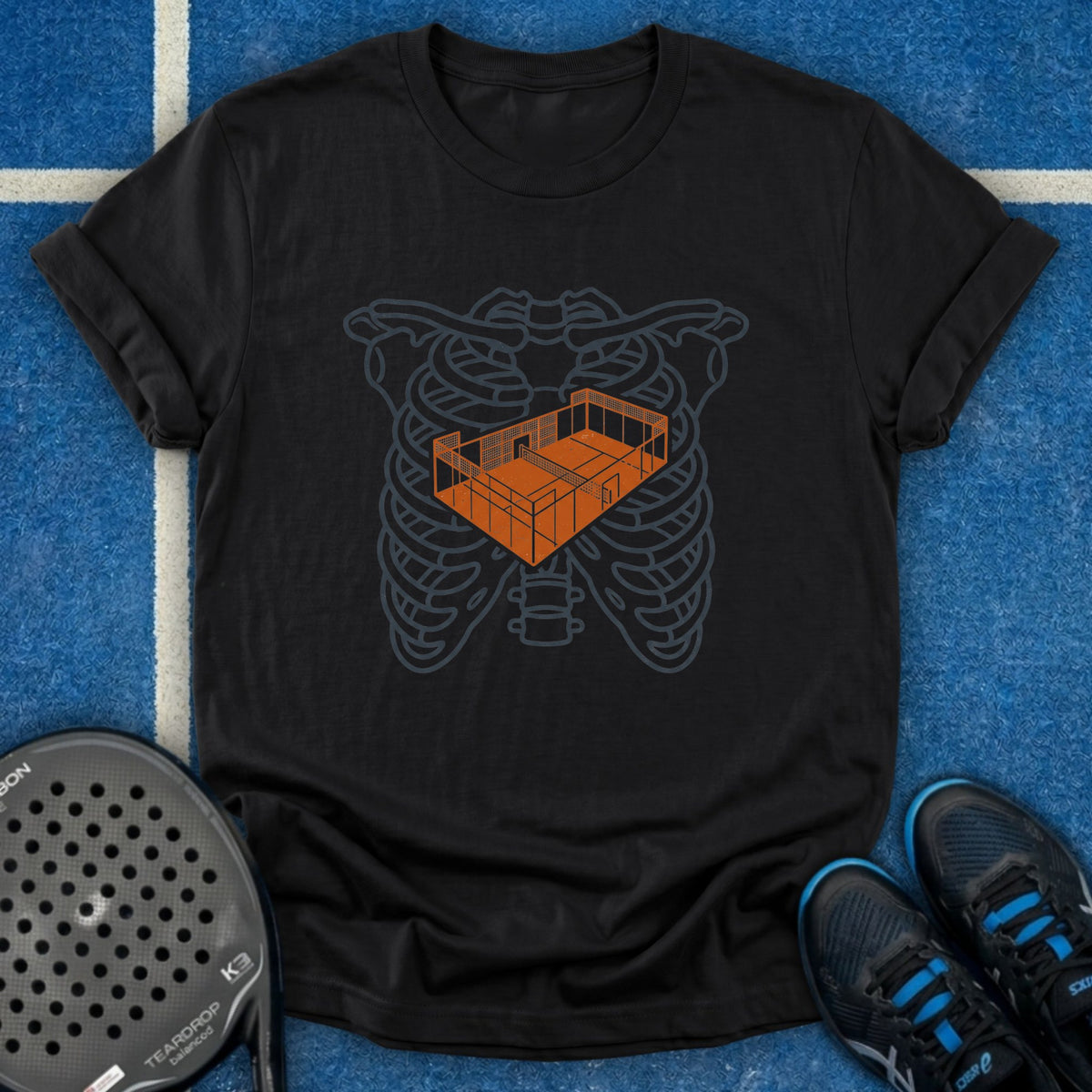 Padel Court Chest T-Shirt
