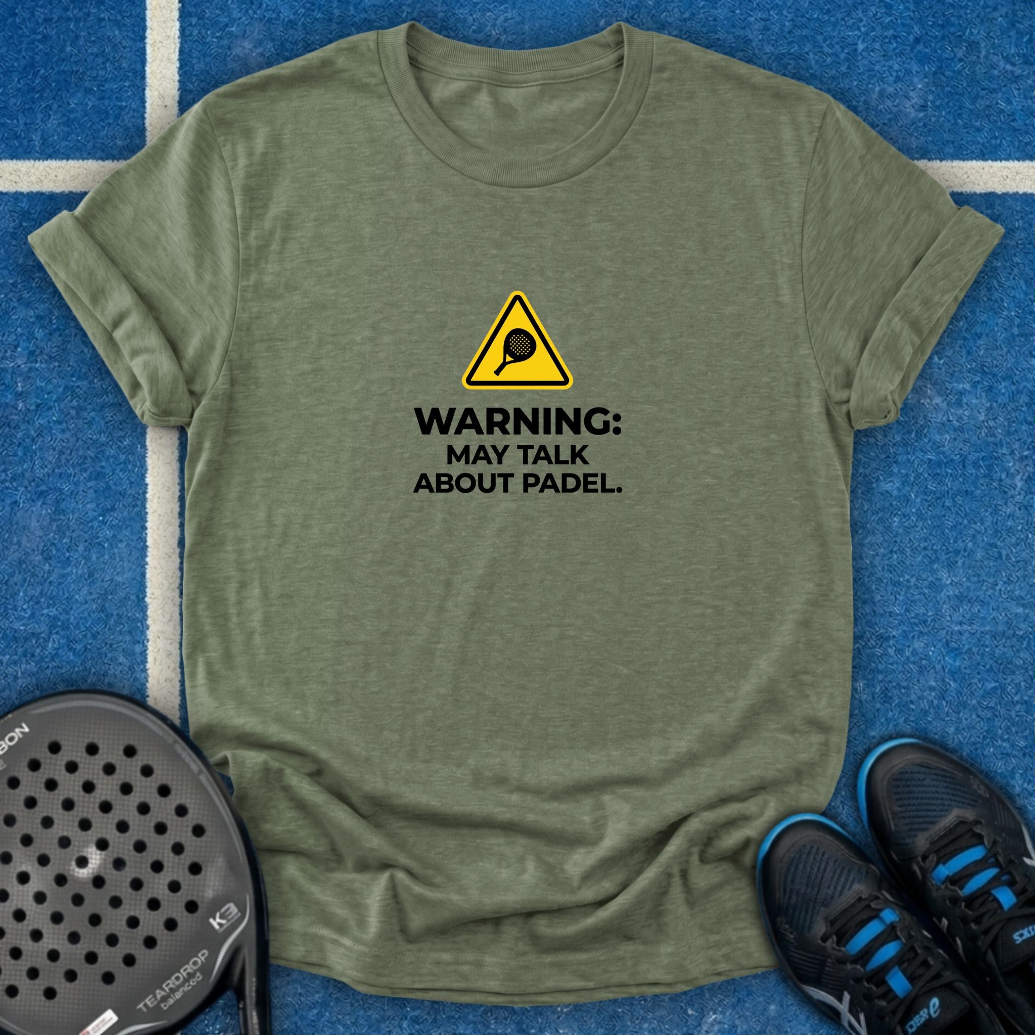 Warning May Talk About Padel T-Shirt